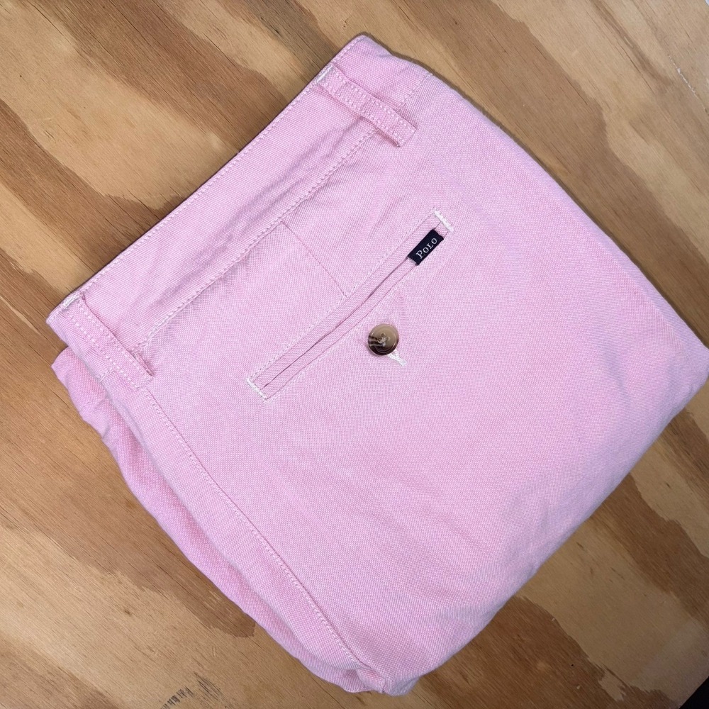 Polo Ralph Lauren Boys 18 Chino Shorts Pink‎ Cotton Stretch Casual School Preppy